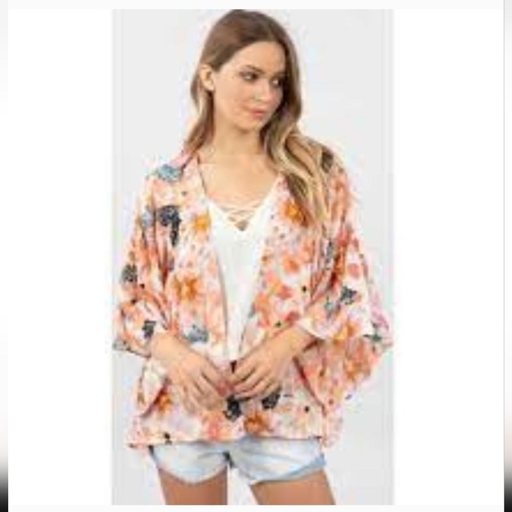 Rip Curl Women's Super Bloom Floral Open Front Kimono Size XS
